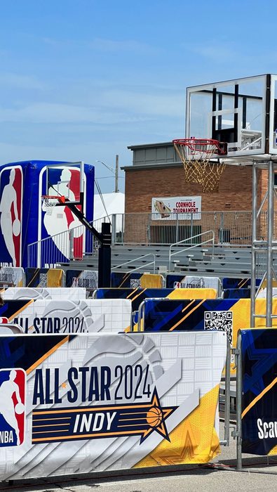 Outdoor basketball courts built by Martin Sports for NBA All-Star 2024 in Indianapolis