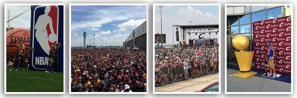 Cleveland Cavaliers — wide view of the build by Martin Sports Productions