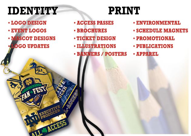 Creative services and event branding work