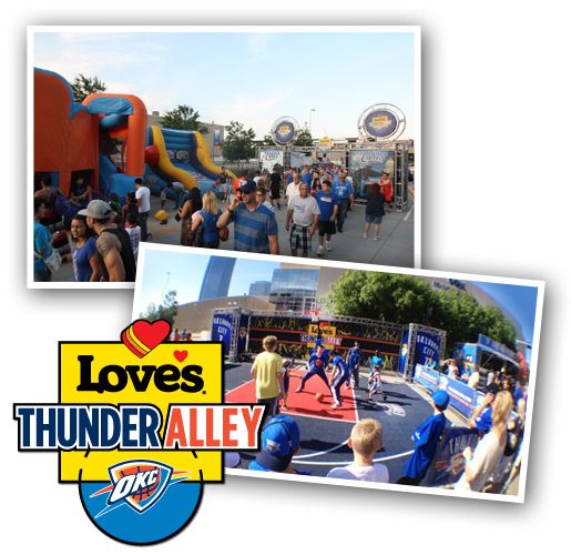 OKC Thunder Alley branded fan zone