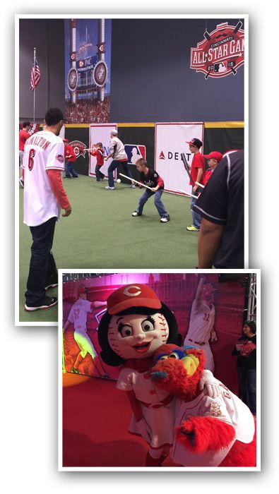 Cincinnati Redsfest themed environment